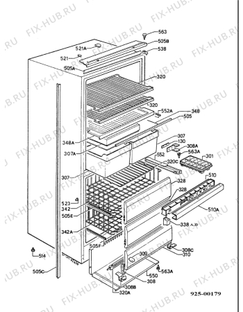 Взрыв-схема холодильника Juno JKG8490 - Схема узла Housing 001